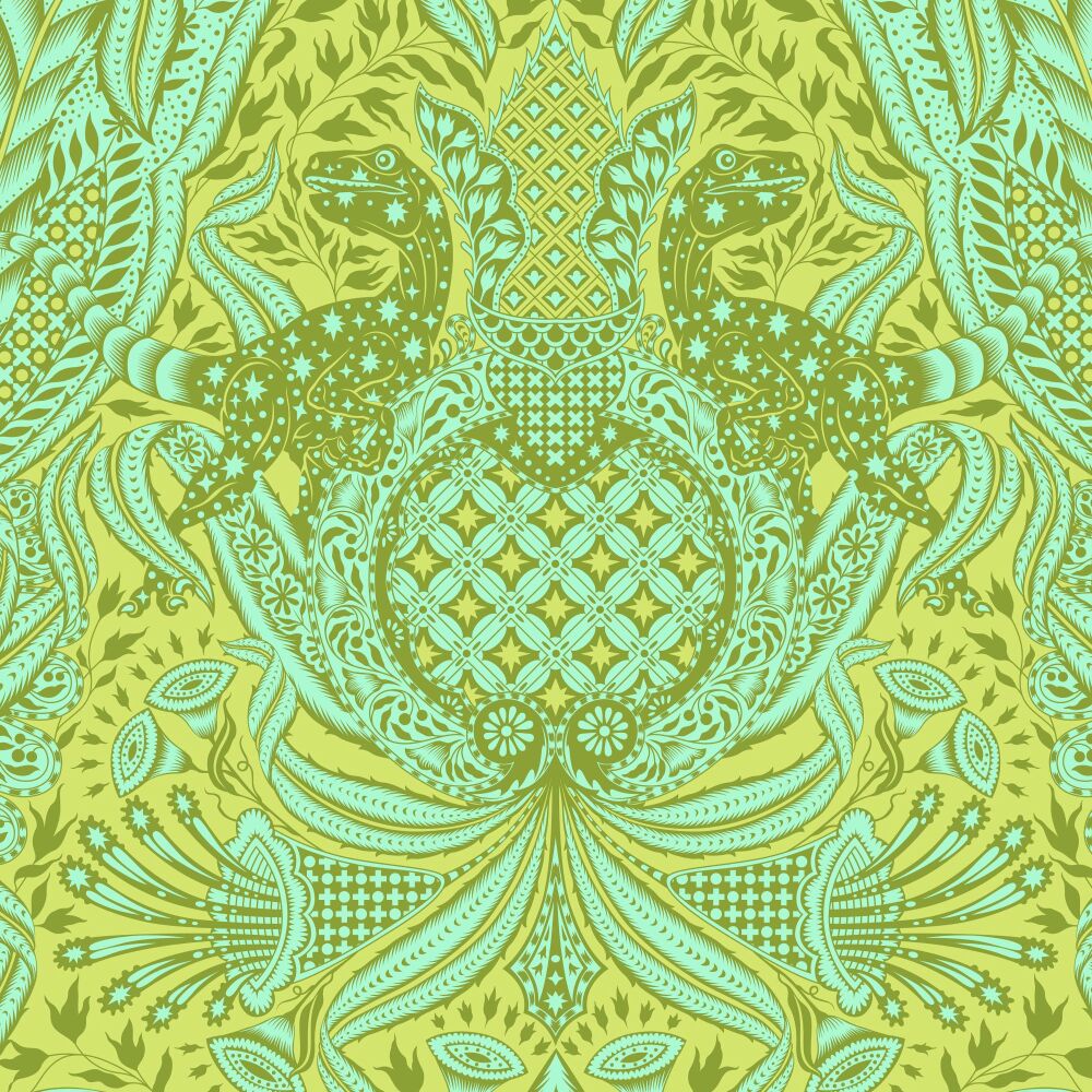 PER METRE - Tula Pink ROAR! Gift Rapt Lime Cotton Fabric