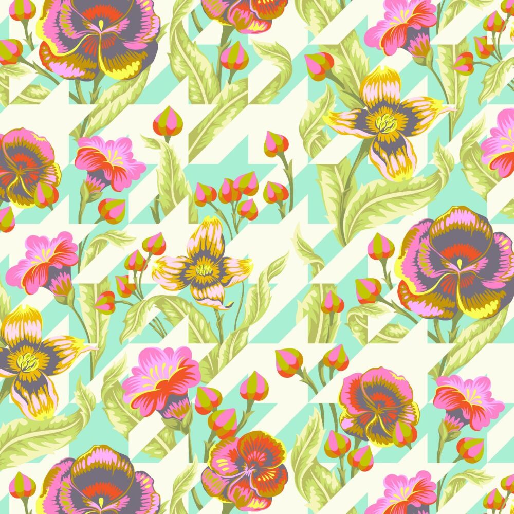 PER METRE - Tula Pink Untamed Puppy Love Moonbeam Cotton Fabric