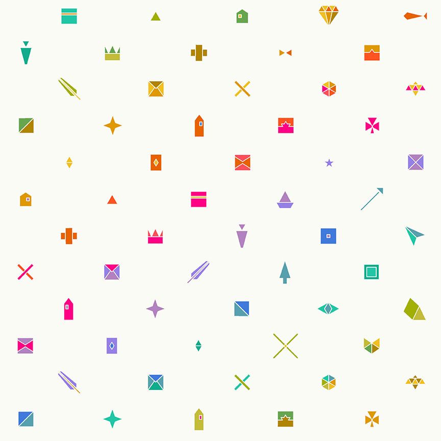 DESTASH 1.85m Sun Print 2021 Trinket Day Icons Alison Glass 9730-L Cotton Fabric