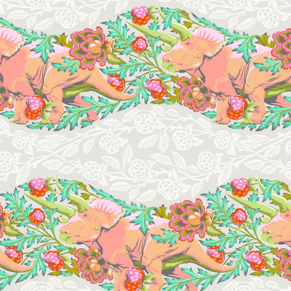 PER METRE - Tula Pink ROAR! Trifecta Blush Cotton Fabric
