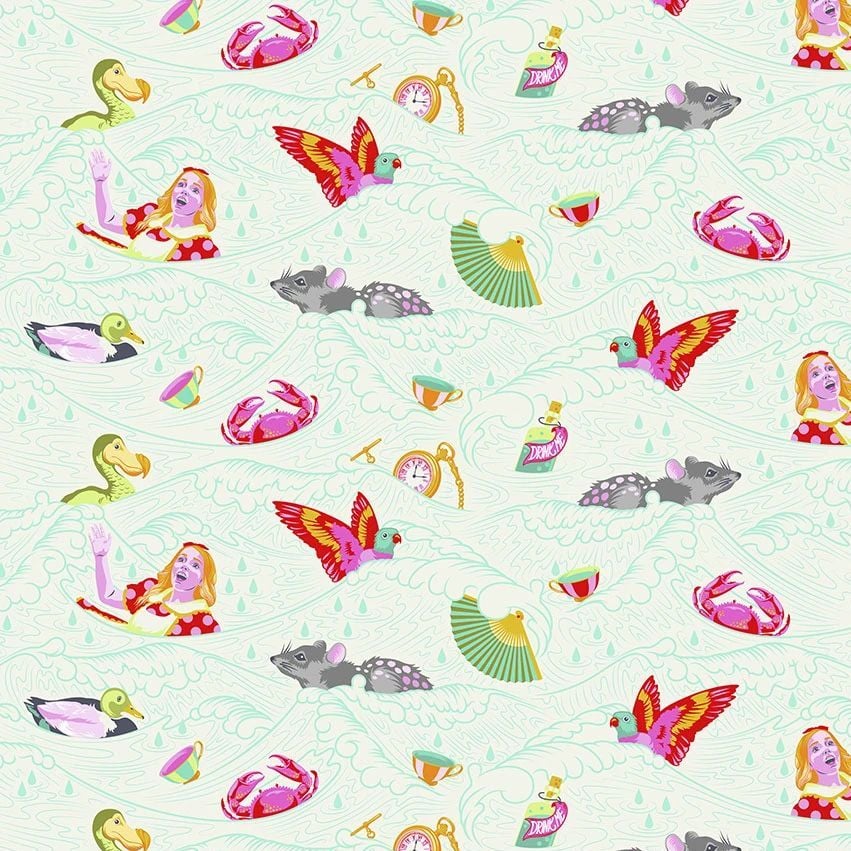 PER METRE - Tula Pink Curiouser and Curiouser Sea of Tears Wonder Cotton Fabric