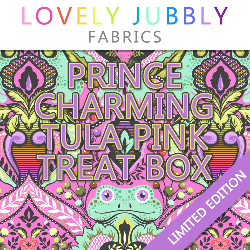 ORDER SEPARATELY PRE-ORDER PCDV AUGUST 2026 Lovely Jubbly Fabrics Limited Edition Tula Pink Prince Charming Deja Vu Treat Box - &pound;100