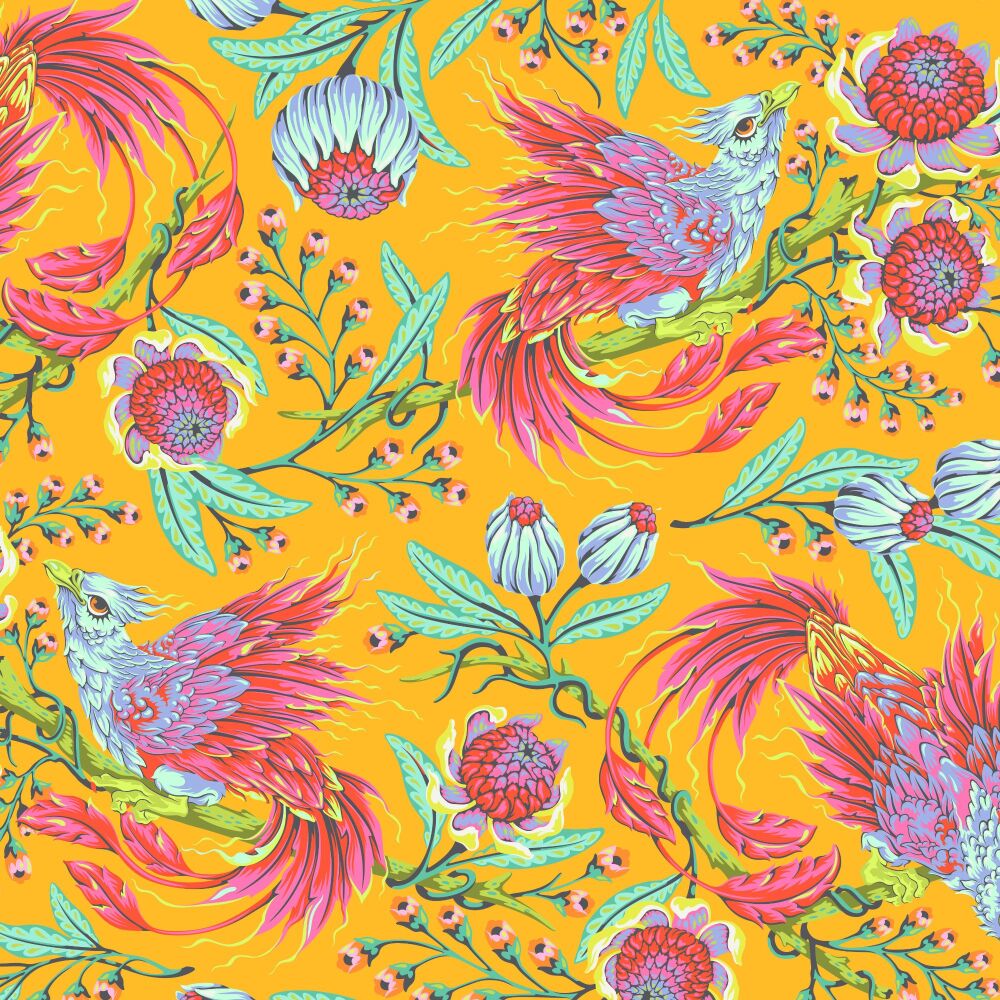 PRE-ORDER L26 NOVEMBER 2026 Tula Pink Legendary Hot Wings Dandelion Phoenix Cotton Fabric