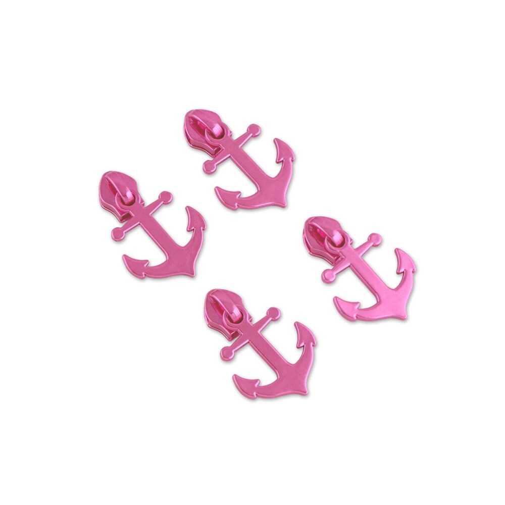 Tula Pink Floral Reef Sinkies Anchor #5 Zipper Pulls Bag Purse Making Hardware by Sallie Tomato - Pack of 4