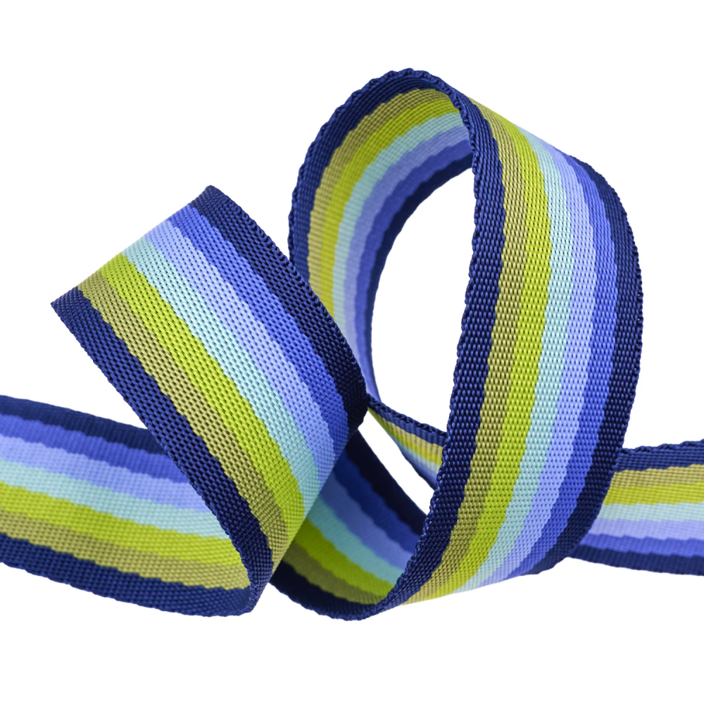 Tula Pink Webbing - Floral Reef Smooth Sailing 1.5" Marine - 3 Yard Pack