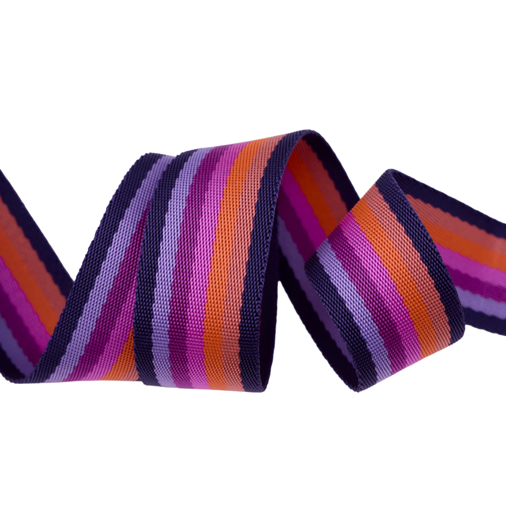 Tula Pink Webbing - Floral Reef Smooth Sailing 1.5" Ultraviolet - 3 Yard Pack