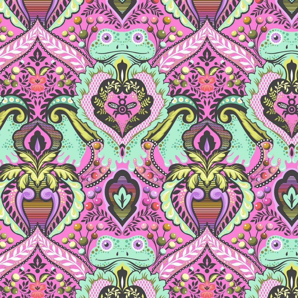 ORDER SEPARATELY - PRE-ORDER PCMINKYDV AUGUST 2026 MINKY - Tula Pink Prince Charming Deja Vu Frog Prince Gumball Digital Print Minky per half metre