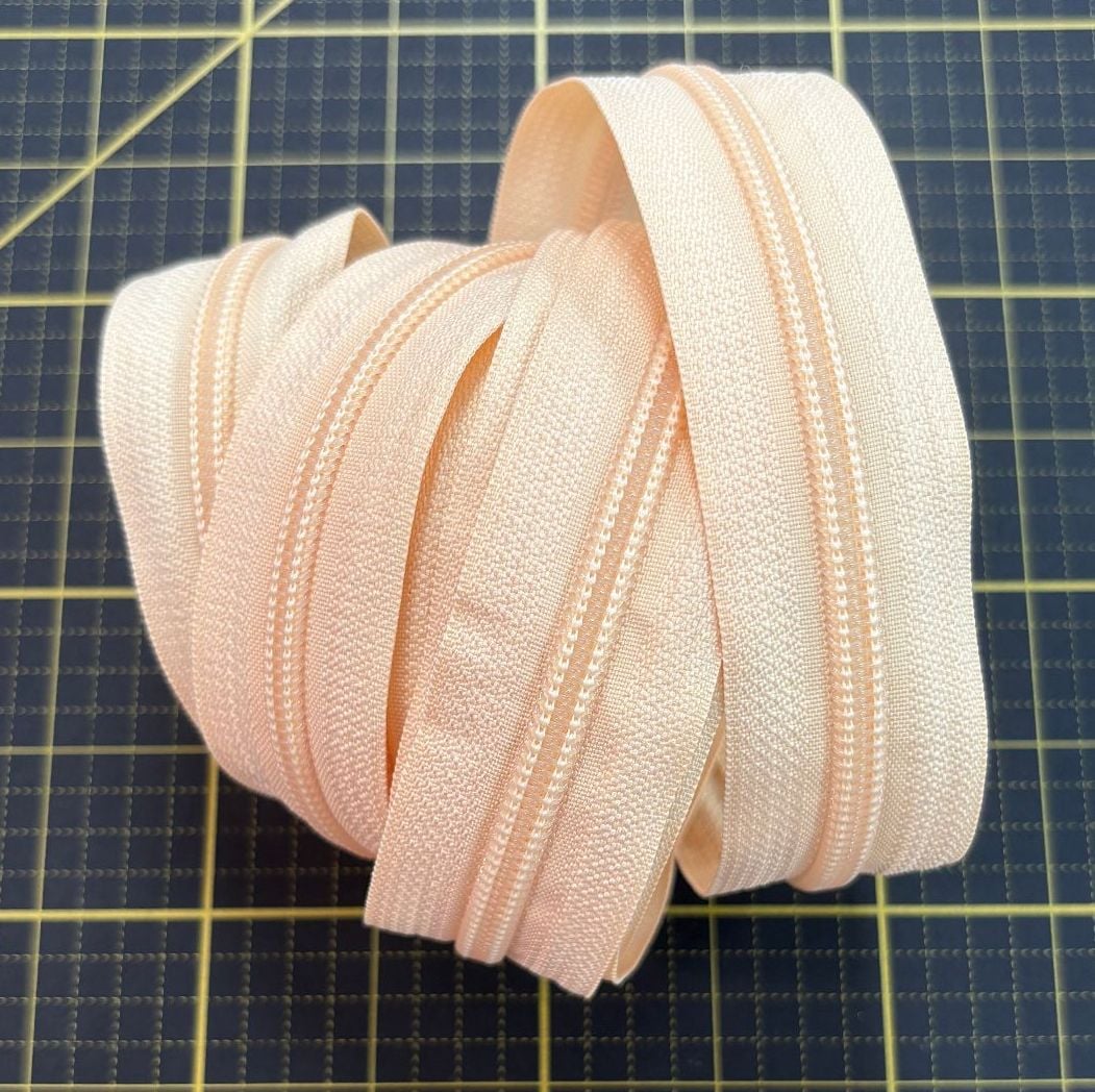 FINAL STOCK - Sew Lovely Jubbly #5 Nylon Coil Zipper - Pale Honey - 2 Metres Continuous Length Handbag Zip