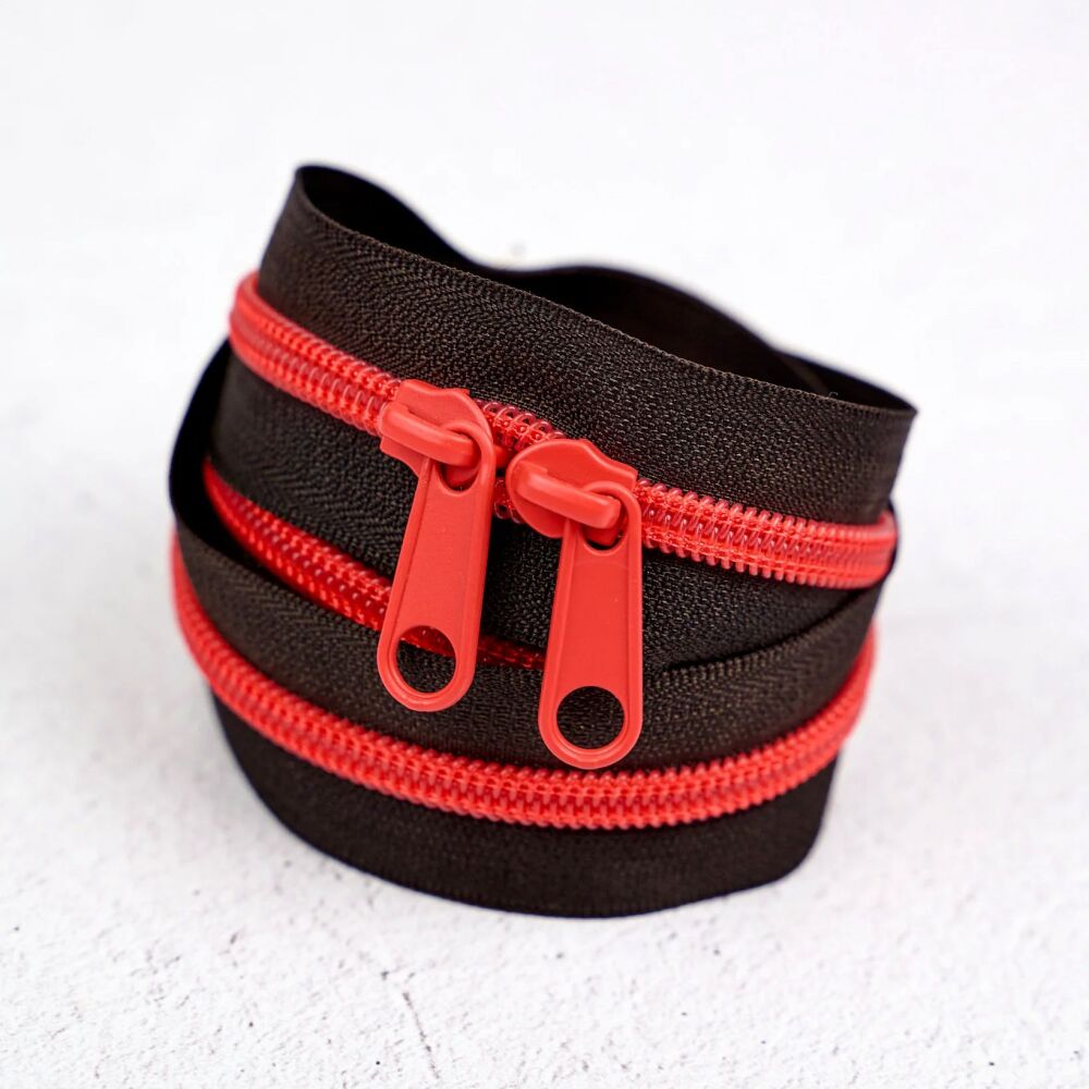 Renaissance Ribbons #5 Handbag Zipper - Melon Pop - 3 Size Options