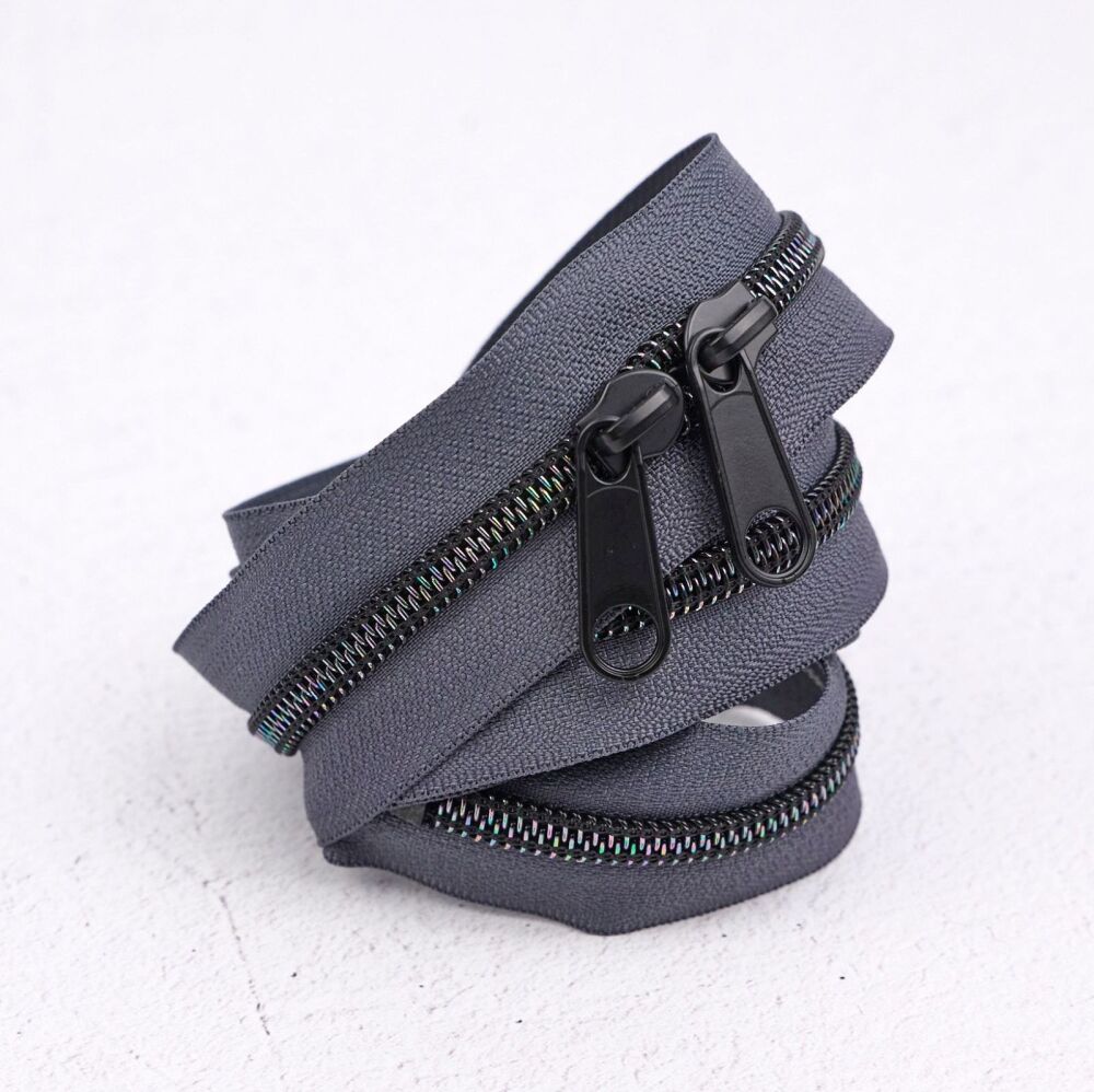 Renaissance Ribbons #5 Handbag Zipper - Oil Slick 805 - 3 Size Options