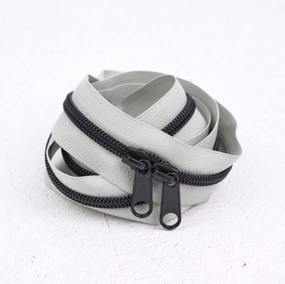 Renaissance Ribbons #5 Handbag Zipper - Smoke 802 - 3 Size Options
