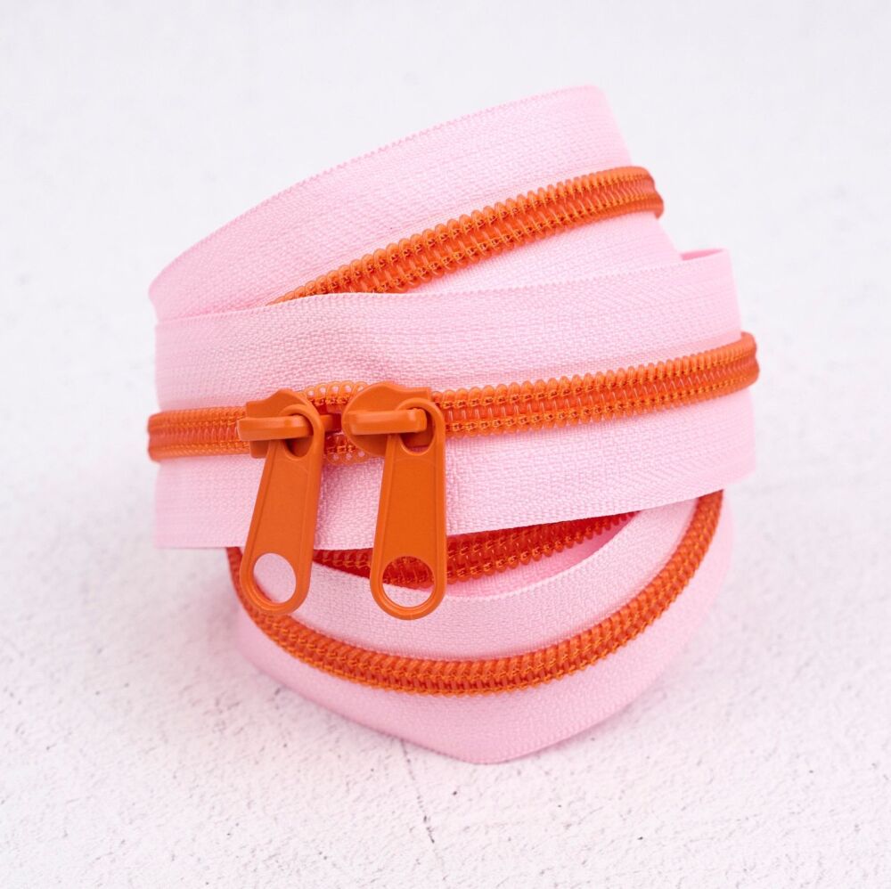 Renaissance Ribbons #5 Handbag Zipper - Grapefruit 402 - 3 Size Options