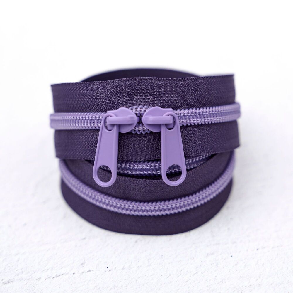 Renaissance Ribbons #5 Handbag Zipper - Lavender Twilight 503 - 3 Size Options