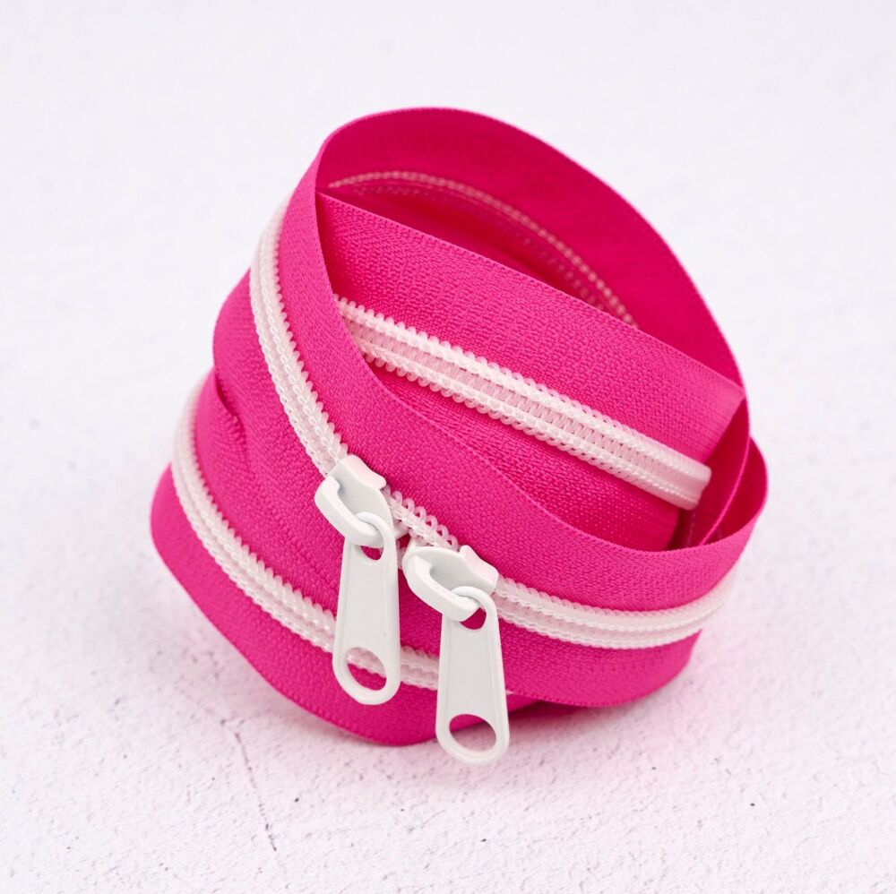 Renaissance Ribbons #5 Handbag Zipper - Acid Pink 405 - 3 Size Options