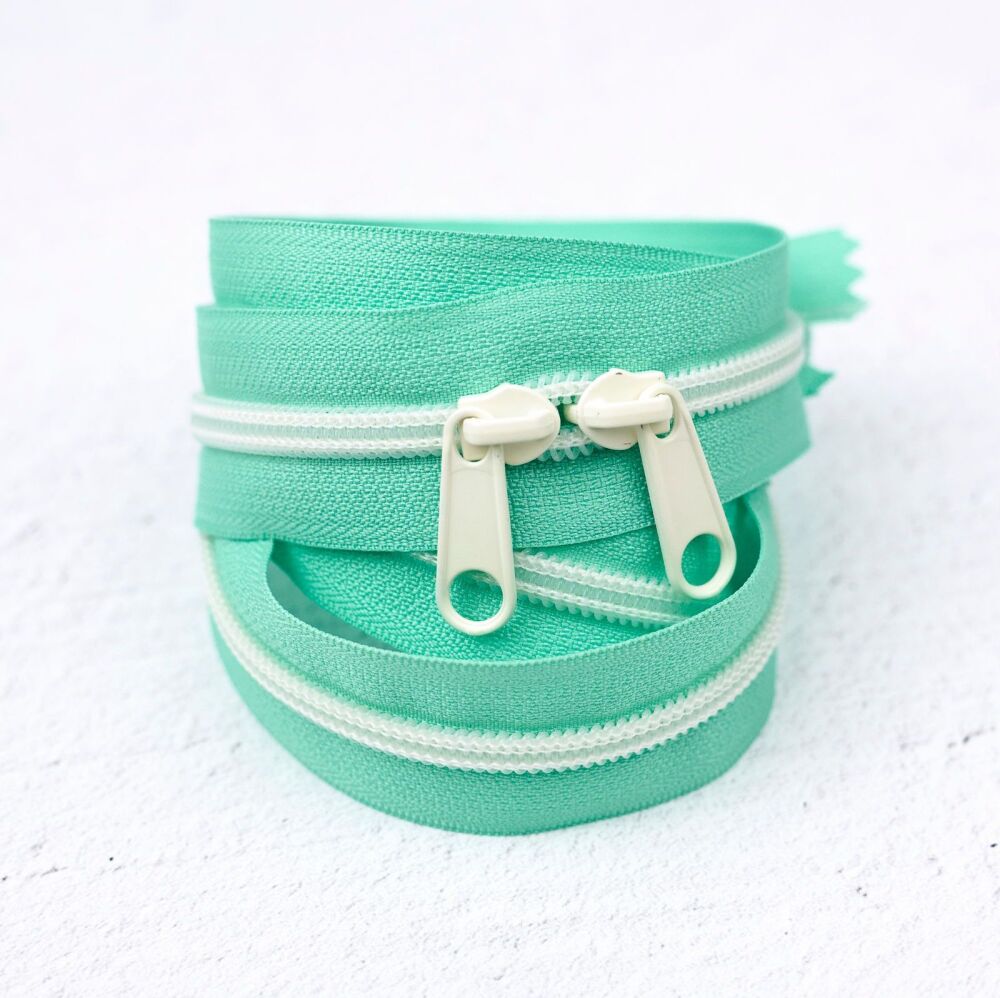 Renaissance Ribbons #5 Handbag Zipper - Beach Glass 604 - 3 Size Options