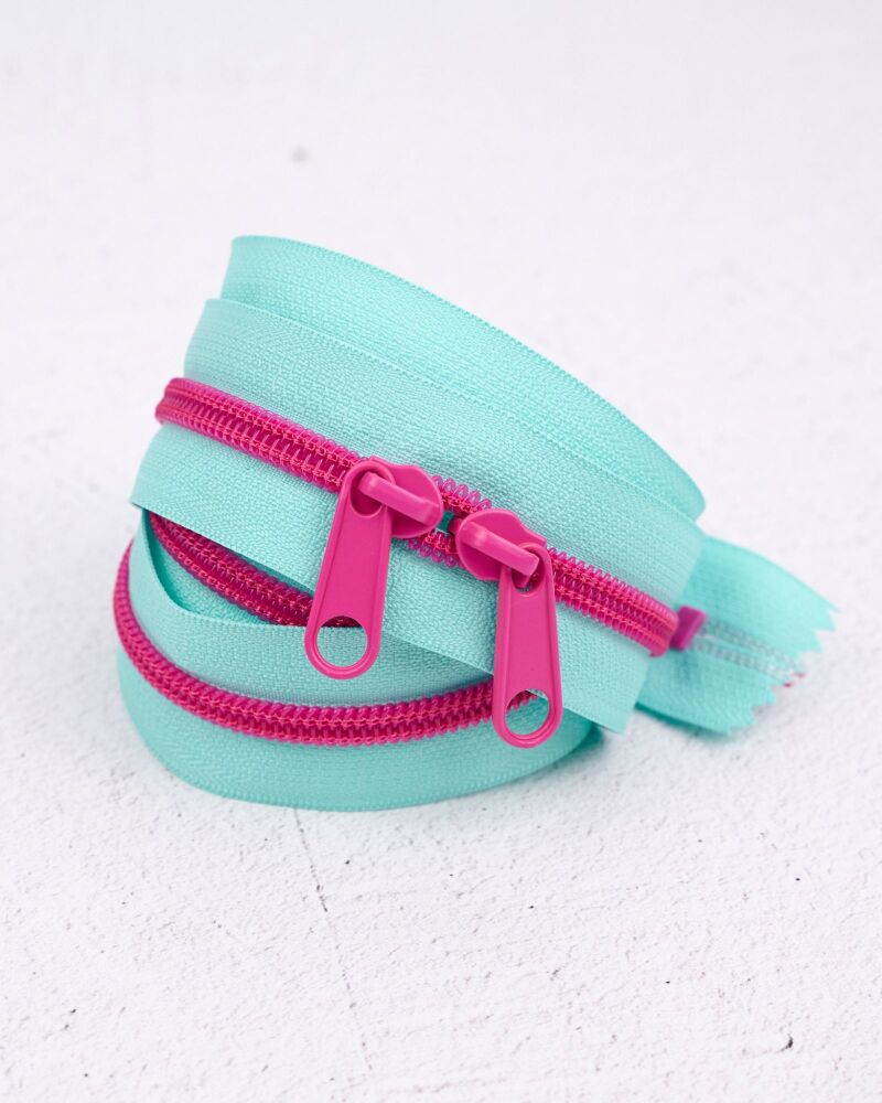 Renaissance Ribbons #5 Handbag Zipper - Poolside 600 - 3 Size Options
