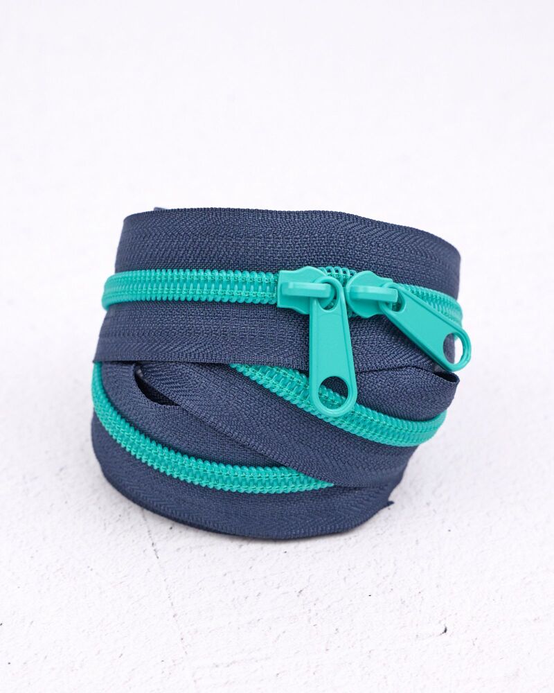 Renaissance Ribbons #5 Handbag Zipper - Blueberry Breeze 800 - 3 Size Optio