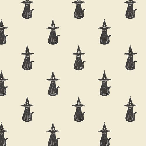 DESTASH 1.4m Spooky 'n Witchy Purrfectly Witchy Cats Halloween Art Gallery Fabrics Cotton Fabric SNS13052