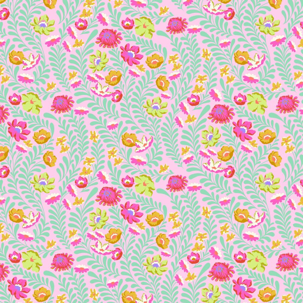 BOLT END 64cm Tula Pink Untamed Flowerfield Lunar Cotton Fabric