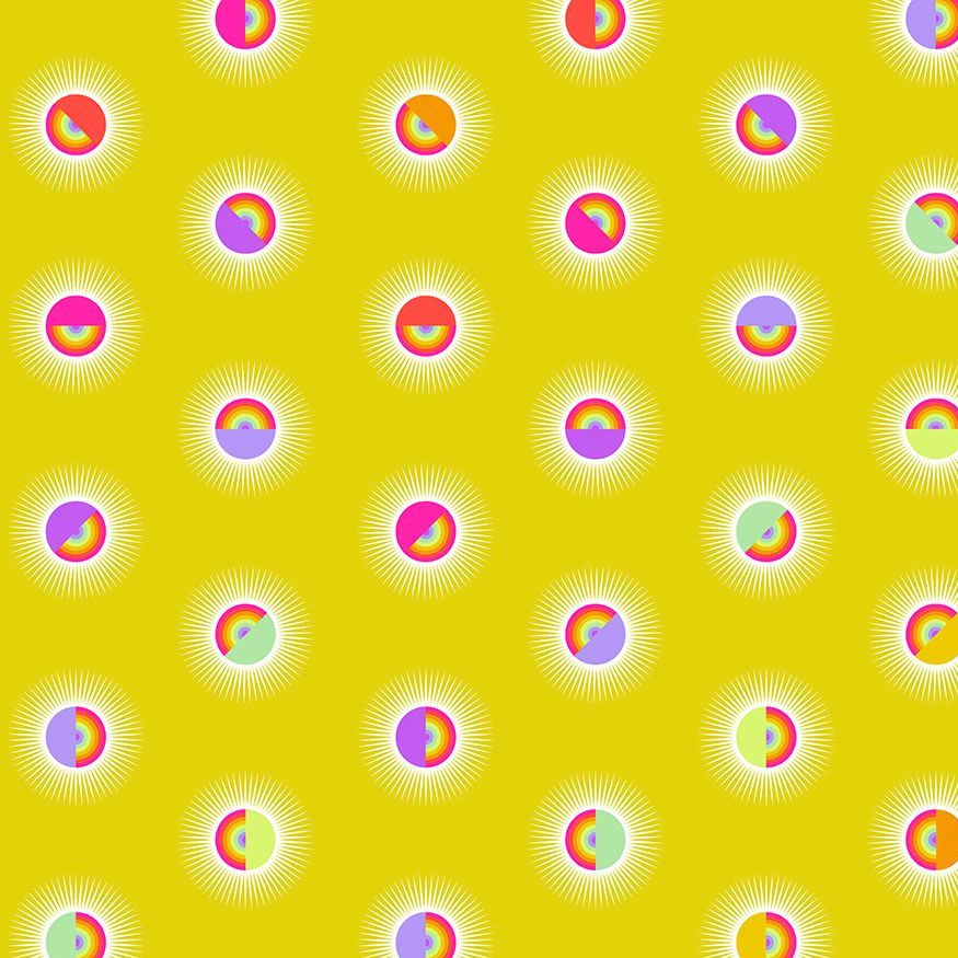 BOLT END 1.1m Tula Pink Daydreamer Saturdaze Pineapple Quilt Backing 108" Extra Wide Cotton Fabric