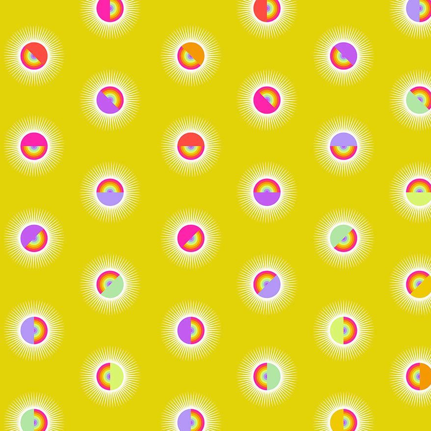 BOLT END 1.25m Tula Pink Daydreamer Saturdaze Pineapple Quilt Backing 108" Extra Wide Cotton Fabric