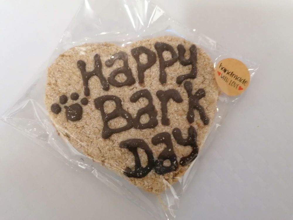 Happy Barkday Heart Biscuit