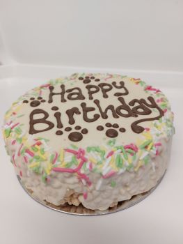 Medium sized krispie birthday cake