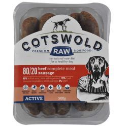 Cotswold Raw Active Sausage Beef, 500g