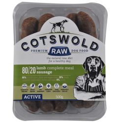 Cotswold Raw Active Sausage Lamb, 500g