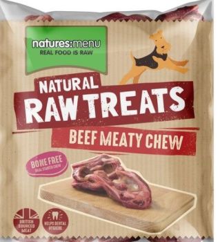 Natures Menu Frozen Raw Chews Beef Meaty Chew 2Pcs