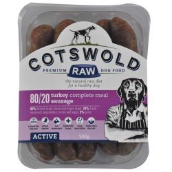 Cotswold Raw Active Sausage Turkey 500g
