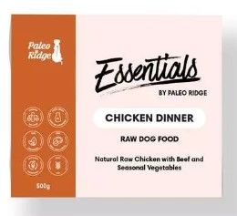 Paleo Ridge Essentials Raw Chicken Dinner Dog Food 500g