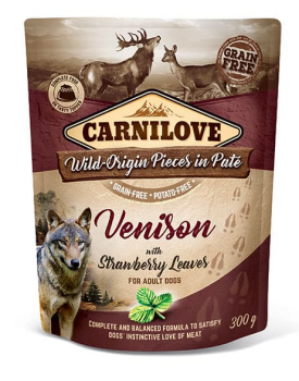 Carnilove Venison with Strawberry Leaves (Wet Pouch) 300g