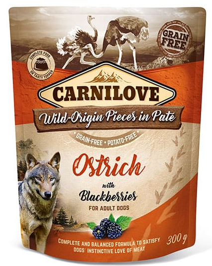 Carnilove Ostrich with Blackberries (Wet Pouch) 300g