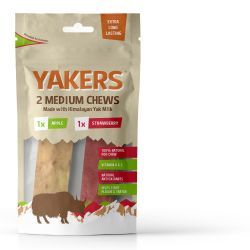 Yakers Dog Chew Strawberry and Apple 2 pack, med