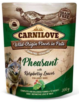Carnilove pheasant with raspberry leaves wet food pouch 300g