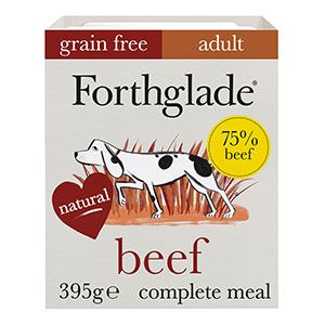 Forthglade Grain Free Complete Wet Adult Dog Food Beef and Vegetables 395g
