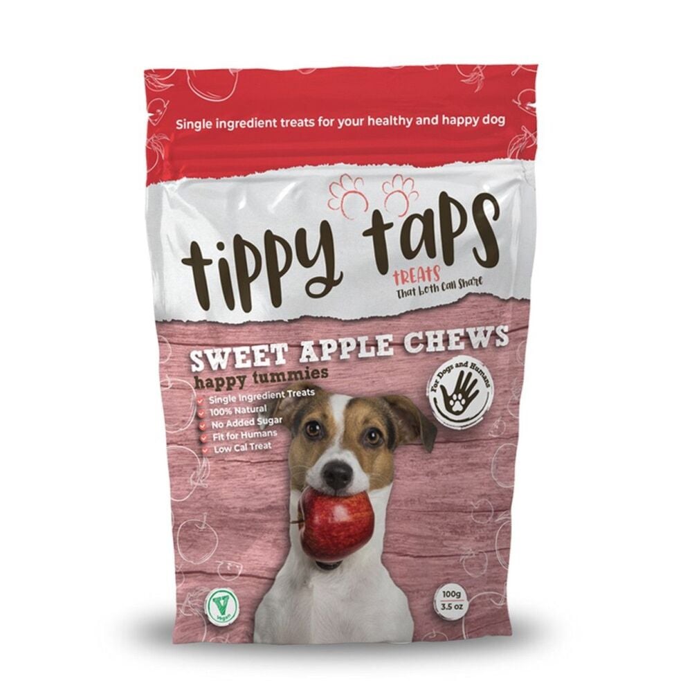 Tippy Taps Treats Sweet Apple Chews for Dogs 100g