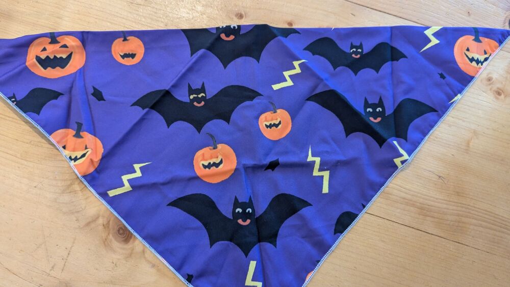 Purple Halloween bandana large