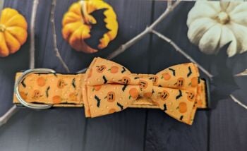 Halloween dog collar orange large