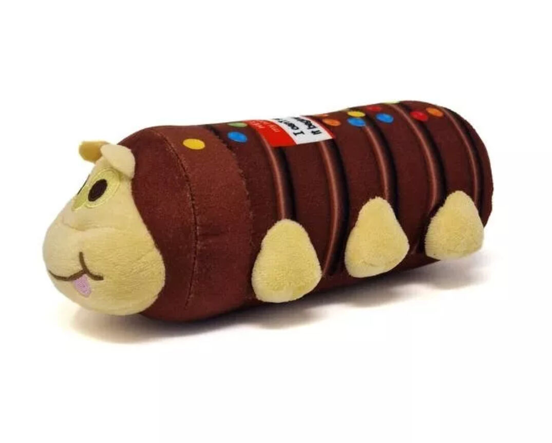 Caterpillar soft dog toy