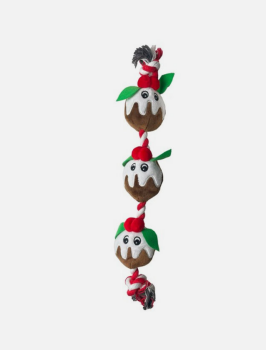 Happy Pet Christmas Pudding Rope Dog Toy