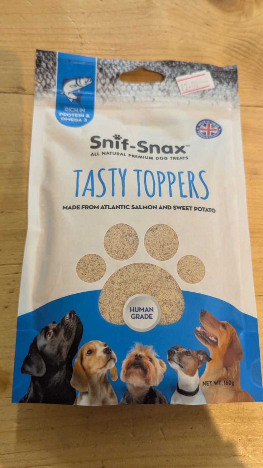 Snit Snax salmon and sweet potato food topper 