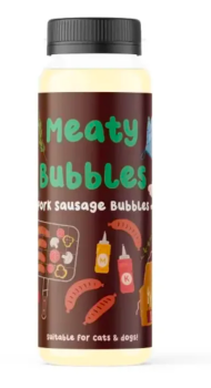Pork sausage bubbles for dogs