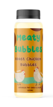 Roast chicken bubbles for dogs