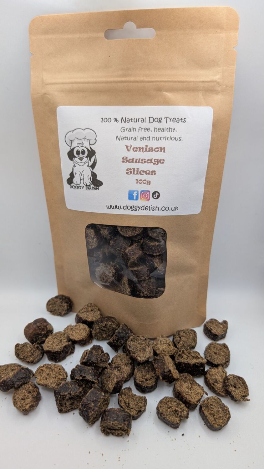 Venison sausage slices 100g