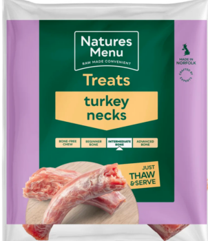 Natures Menu Frozen Raw Chews Turkey Necks 500g
