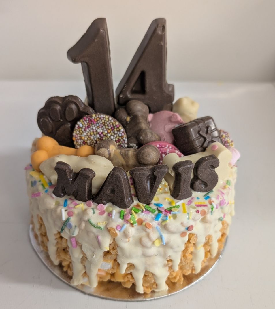 Choc krispie overload named cake
