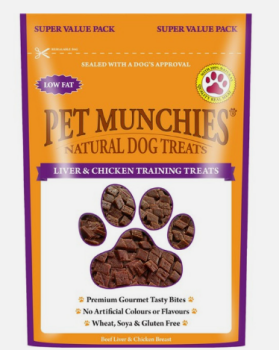 Pet Munchies Dog Training Treats Liver and Chicken 150g