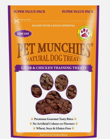 Pet Munchies Dog Training Treats Liver and Chicken 150g